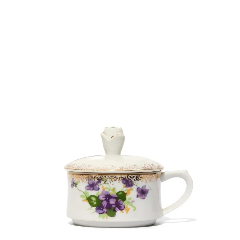 Floral Stacking Teapot and Teacup Set